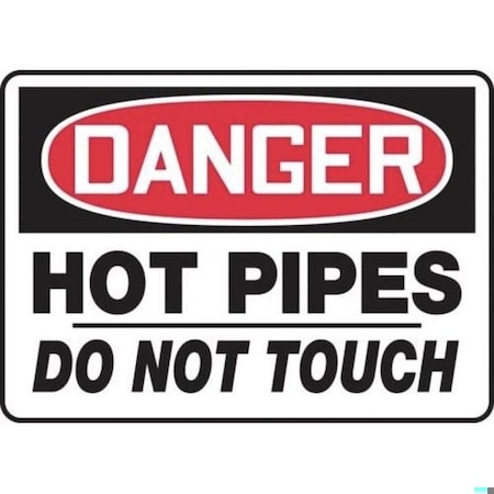 Accuform OSHA DANGER SAFETY SIGN HOT PIPES  MEQM166XV MEQM166XV